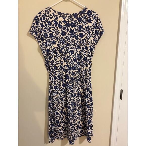Garnet Hill floral blue dress sz 12 - Picture 7 of 11